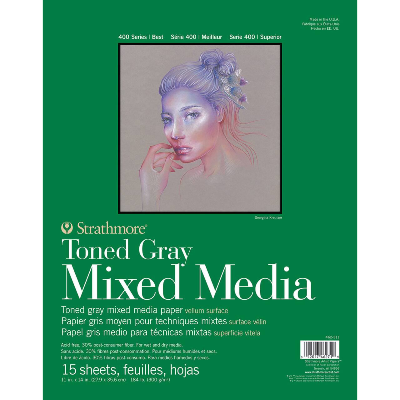 Strathmore® 400 Series Recycled Toned Gray Mixed Media Paper Pad